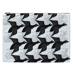 Swan Black Animals Fly Cosmetic Bag (xxl) 