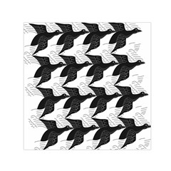 Swan Black Animals Fly Small Satin Scarf (square) by Mariart