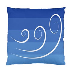 Ventigender Flags Wave Waves Chevron Leaf Blue White Standard Cushion Case (one Side) by Mariart