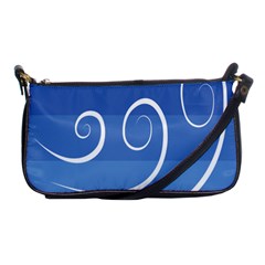 Ventigender Flags Wave Waves Chevron Leaf Blue White Shoulder Clutch Bags by Mariart