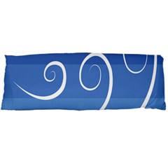 Ventigender Flags Wave Waves Chevron Leaf Blue White Body Pillow Case Dakimakura (two Sides) by Mariart