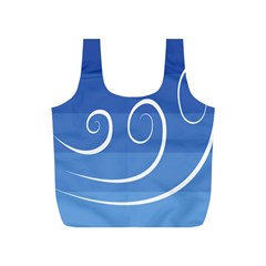 Ventigender Flags Wave Waves Chevron Leaf Blue White Full Print Recycle Bags (s)  by Mariart