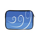 Ventigender Flags Wave Waves Chevron Leaf Blue White Apple MacBook Pro 15  Zipper Case Front