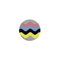 Wave Waves Chevron Sea Beach Rainbow 1  Mini Buttons by Mariart