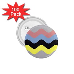 Wave Waves Chevron Sea Beach Rainbow 1 75  Buttons (100 Pack) 