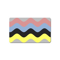 Wave Waves Chevron Sea Beach Rainbow Magnet (name Card)