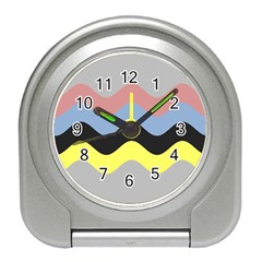 Wave Waves Chevron Sea Beach Rainbow Travel Alarm Clocks by Mariart