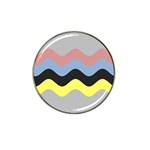 Wave Waves Chevron Sea Beach Rainbow Hat Clip Ball Marker (4 pack) Front