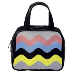 Wave Waves Chevron Sea Beach Rainbow Classic Handbags (one Side) by Mariart