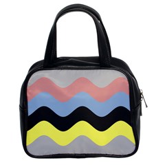 Wave Waves Chevron Sea Beach Rainbow Classic Handbags (2 Sides) by Mariart