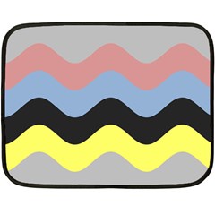 Wave Waves Chevron Sea Beach Rainbow Fleece Blanket (mini) by Mariart