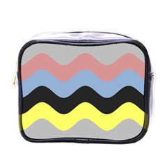 Wave Waves Chevron Sea Beach Rainbow Mini Toiletries Bags