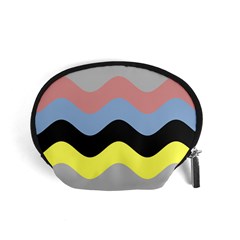 Wave Waves Chevron Sea Beach Rainbow Accessory Pouches (small)  by Mariart