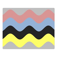 Wave Waves Chevron Sea Beach Rainbow Double Sided Flano Blanket (large)  by Mariart