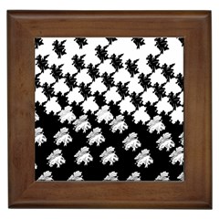 Transforming Escher Tessellations Full Page Dragon Black Animals Framed Tiles by Mariart