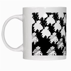 Transforming Escher Tessellations Full Page Dragon Black Animals White Mugs