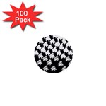 Transforming Escher Tessellations Full Page Dragon Black Animals 1  Mini Buttons (100 pack)  Front