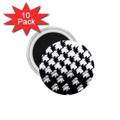 Transforming Escher Tessellations Full Page Dragon Black Animals 1 75  Magnets (10 Pack) 