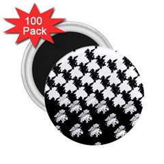 Transforming Escher Tessellations Full Page Dragon Black Animals 2 25  Magnets (100 Pack) 