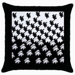 Transforming Escher Tessellations Full Page Dragon Black Animals Throw Pillow Case (black) by Mariart