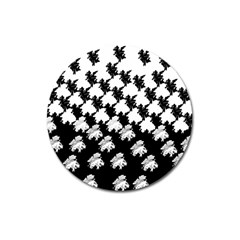 Transforming Escher Tessellations Full Page Dragon Black Animals Magnet 3  (round) by Mariart