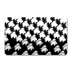 Transforming Escher Tessellations Full Page Dragon Black Animals Magnet (rectangular)