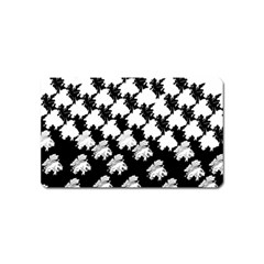 Transforming Escher Tessellations Full Page Dragon Black Animals Magnet (name Card) by Mariart