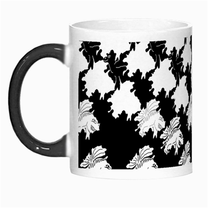 Transforming Escher Tessellations Full Page Dragon Black Animals Morph Mugs