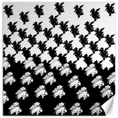 Transforming Escher Tessellations Full Page Dragon Black Animals Canvas 12  X 12   by Mariart