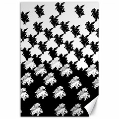 Transforming Escher Tessellations Full Page Dragon Black Animals Canvas 12  X 18  