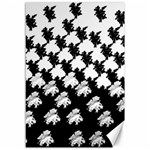 Transforming Escher Tessellations Full Page Dragon Black Animals Canvas 12  x 18   11.88 x17.36  Canvas - 1