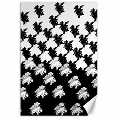 Transforming Escher Tessellations Full Page Dragon Black Animals Canvas 20  X 30   by Mariart