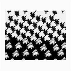 Transforming Escher Tessellations Full Page Dragon Black Animals Small Glasses Cloth (2-side)