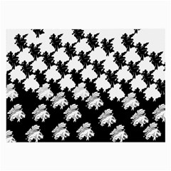 Transforming Escher Tessellations Full Page Dragon Black Animals Large Glasses Cloth (2-side) by Mariart