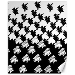 Transforming Escher Tessellations Full Page Dragon Black Animals Canvas 11  X 14   by Mariart