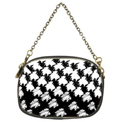 Transforming Escher Tessellations Full Page Dragon Black Animals Chain Purses (two Sides)  by Mariart