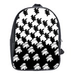 Transforming Escher Tessellations Full Page Dragon Black Animals School Bags(Large)  Front