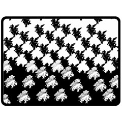 Transforming Escher Tessellations Full Page Dragon Black Animals Fleece Blanket (large) 