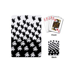 Transforming Escher Tessellations Full Page Dragon Black Animals Playing Cards (mini)  by Mariart