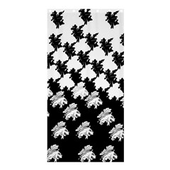 Transforming Escher Tessellations Full Page Dragon Black Animals Shower Curtain 36  X 72  (stall)  by Mariart