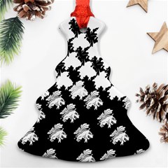 Transforming Escher Tessellations Full Page Dragon Black Animals Ornament (christmas Tree)  by Mariart