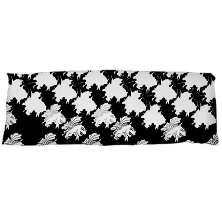 Transforming Escher Tessellations Full Page Dragon Black Animals Body Pillow Case (Dakimakura)