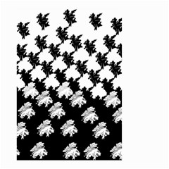 Transforming Escher Tessellations Full Page Dragon Black Animals Small Garden Flag (two Sides) by Mariart