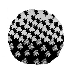 Transforming Escher Tessellations Full Page Dragon Black Animals Standard 15  Premium Flano Round Cushions by Mariart