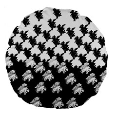 Transforming Escher Tessellations Full Page Dragon Black Animals Large 18  Premium Flano Round Cushions by Mariart