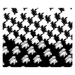 Transforming Escher Tessellations Full Page Dragon Black Animals Double Sided Flano Blanket (small)  by Mariart