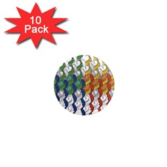 Rainbow Fish 1  Mini Magnet (10 Pack) 