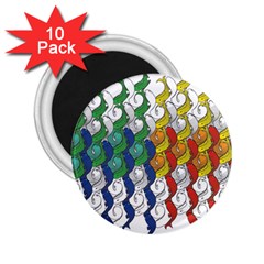 Rainbow Fish 2 25  Magnets (10 Pack) 