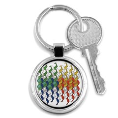 Rainbow Fish Key Chains (round)  by Mariart