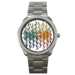 Rainbow Fish Sport Metal Watch by Mariart